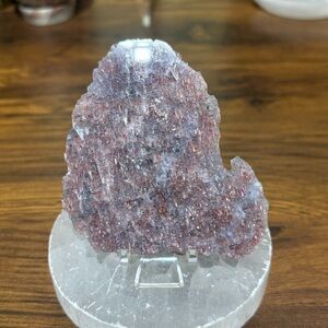 Bloodshot iolite slab, sunstone lattice